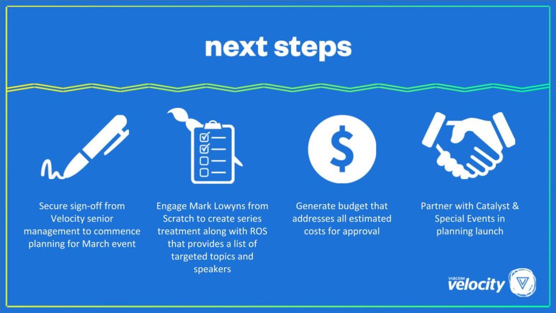 VIACOM VELOCITY “SPEAKER SERIES” PITCH DECK